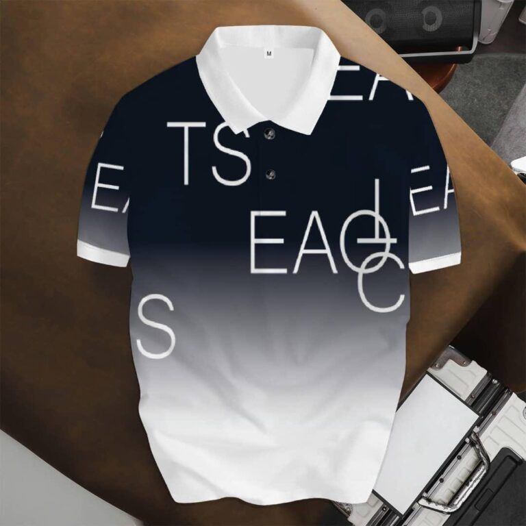 Stylish polo shirt with designs.