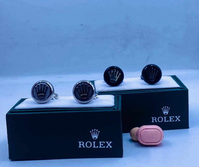 Stylish designer cuff-links.