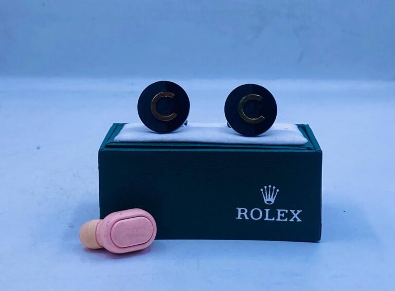 Stylish designer cuff-links.